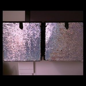 Set of (2) Matching Matalic Bins